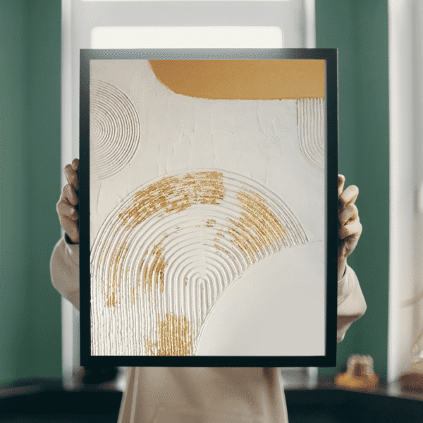 Textured-Art,-Arch-Design-Golden-Touch