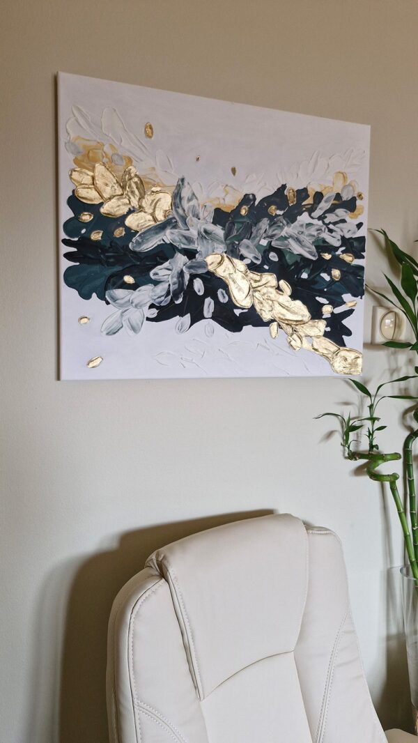 Golden-Bloom-textured-art