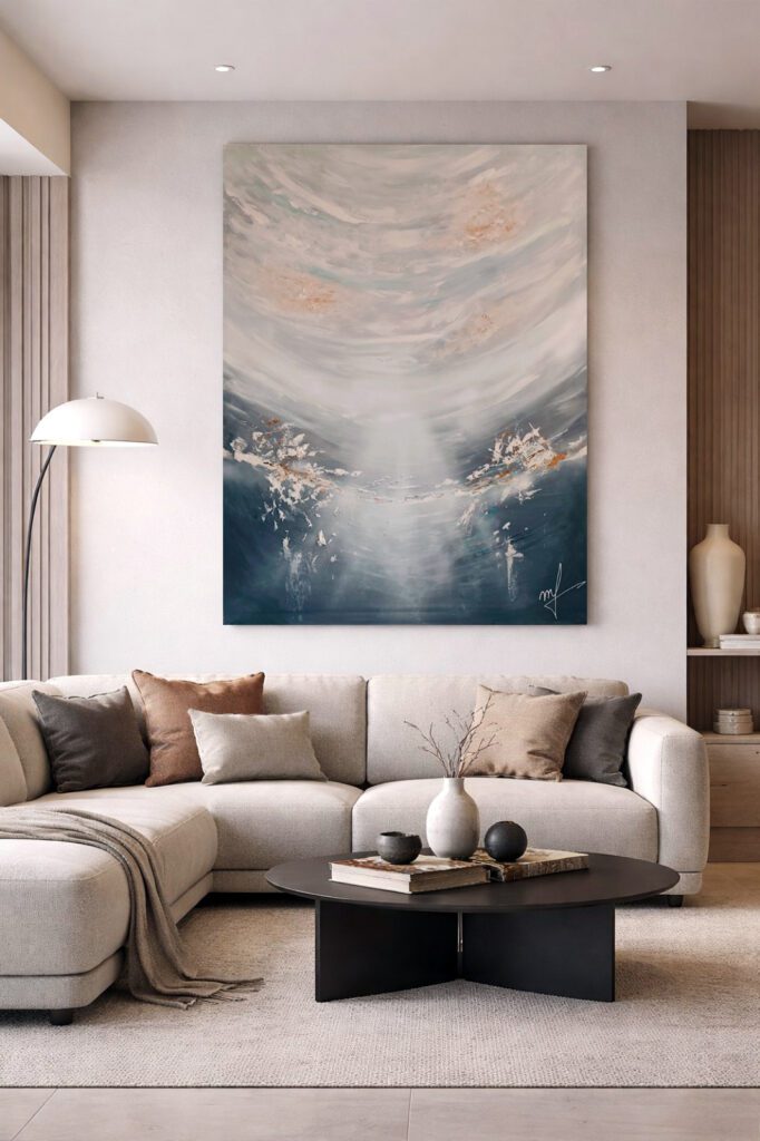 Frozen-whisper-of-ice-textured-abstract-art-by-Mirjana-Fat