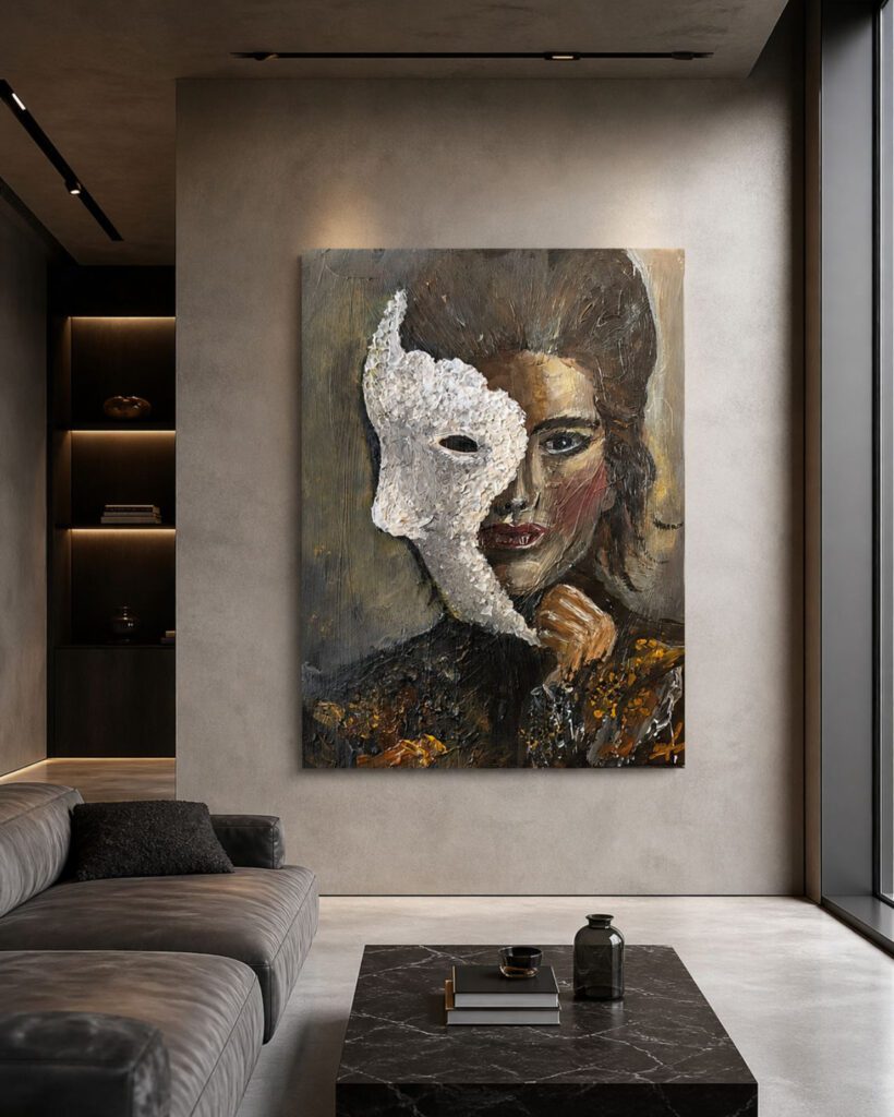 When the Mask Falls by Mirjana Fat Mira Art Studio